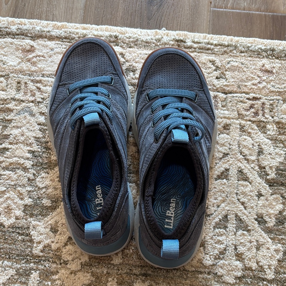 L.L. Bean Men's Dark Gray and Blue Sneakers